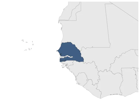 Republic of Senegal: Maximal extension of the polity