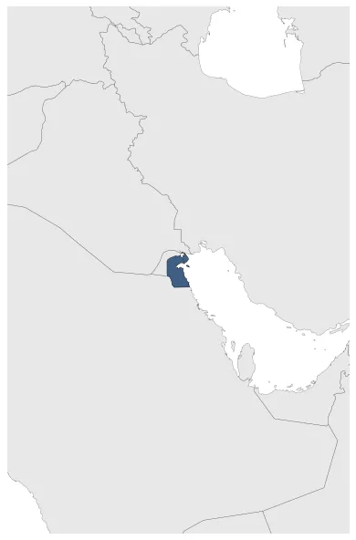 Sheikhdom of Kuwait: Maximal extension of the polity