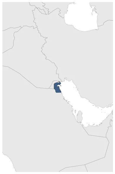 Sheikhdom of Kuwait (Great Britain): Maximal extension of the polity