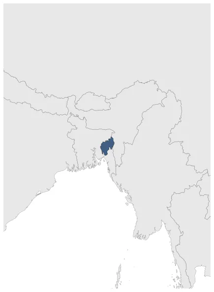 Tripura State (Princely State): Maximal extension of the polity