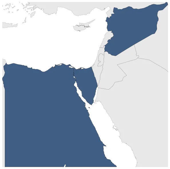 United Arab Republic: Maximal extension of the polity