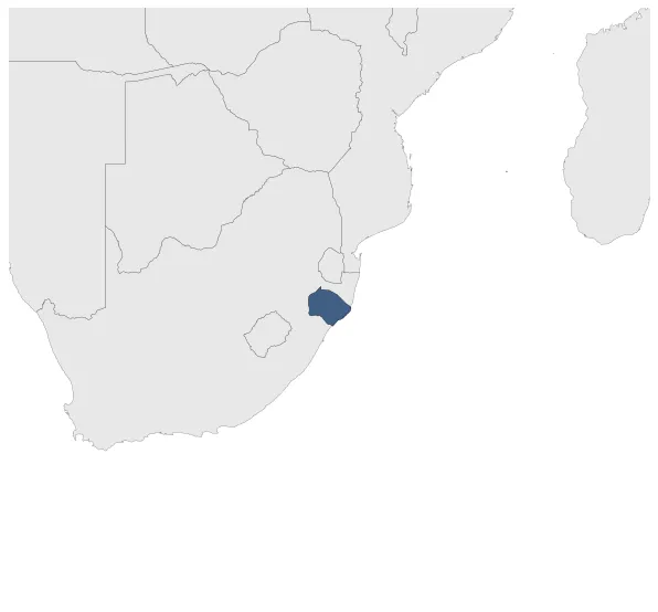 Zulu Kingdom (Colony): Maximal extension of the polity